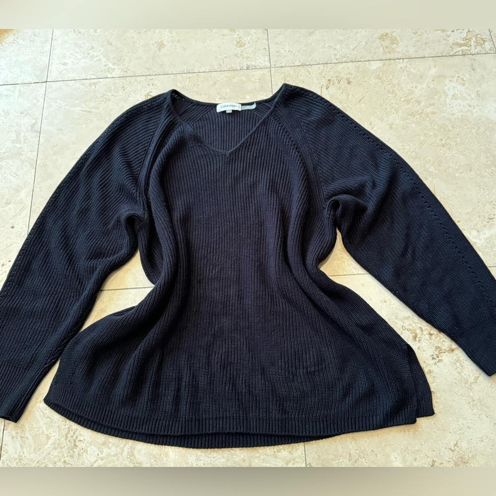 Calvin Klein Plus Size Cable Knit Sweater Size 1X